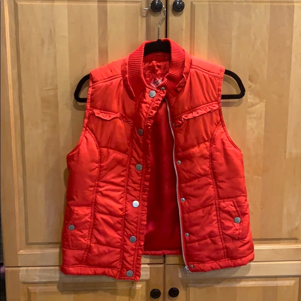 Red silky vest